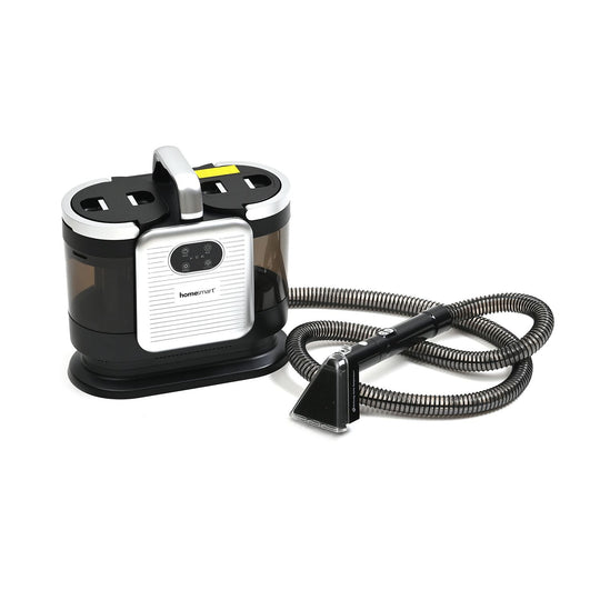 HOMESMART - Tragbarer Teppich- und Polsterreiniger mit starker Saugkraft, Selbstreinigung, 1,78 m Schlauch, 5 m Kabel - leise und effizient, Größe 400x260x320 mm, Farbe Grau
