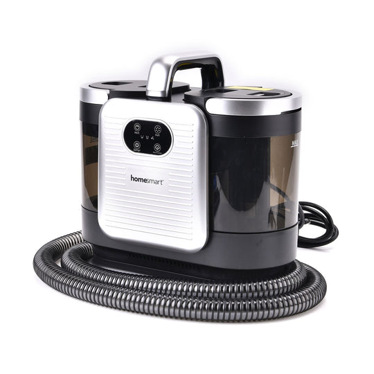 HOMESMART - Tragbarer Teppich- und Polsterreiniger mit starker Saugkraft, Selbstreinigung, 1,78 m Schlauch, 5 m Kabel - leise und effizient, Größe 400x260x320 mm, Farbe Grau