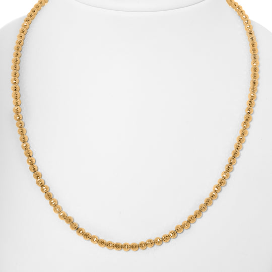 GORINI GIOIELLI - Diamantschliff Kugelkette, 585 Gold ca. 45 cm+ 2.5 cm Extender ca. 10,00g