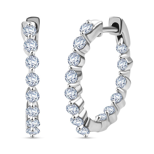 Lab Grown Diamant SI-GH SGL zertifiziert Ohrringe 925 Silber rhodiniert ca. 1.00 ct
