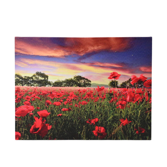 LED-Leinwandbild mit Strandterrasse, mit Lichteffekt, 30x40 cm