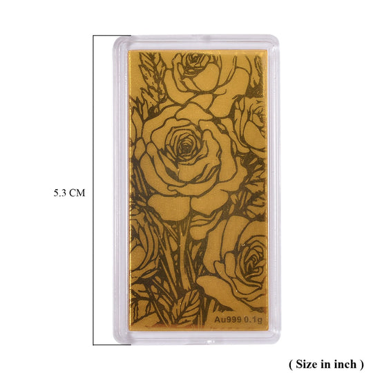 999er Gold-Rosenbarren, 100mg
