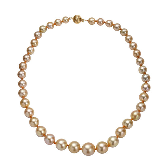 ILIANA AAAA Südsee Goldene Perle 45cm Halskette in 750 Gold