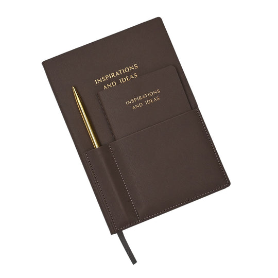 Notizbuch mit Stift und integriertem Mini-Notizbuch, Marineblau