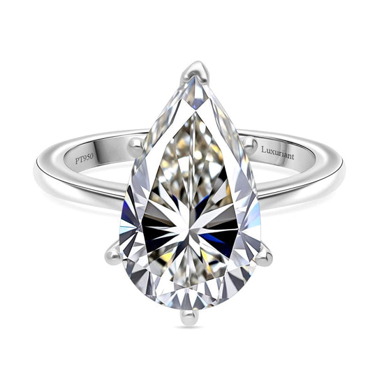 LUXURIANT DIAMANT - Lab Grown Diamant VS-GH IGI Zertifiziert Ring 950 Platin (Größe 20.00) ca. 5.00 ct