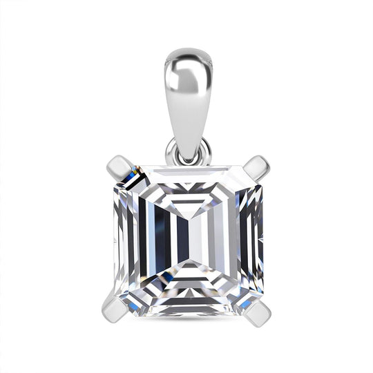 LUXURIANT IGI zertifizierter VS-G Labor Asscherschliff Diamant Anhänger in 950 Platin - 5 ct.