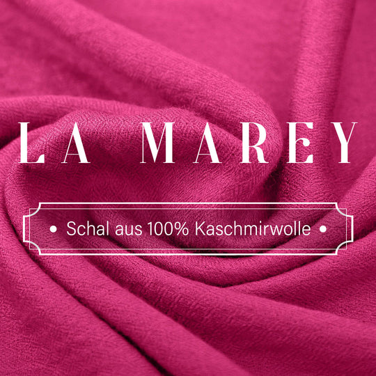 LA MAREY - Luxuriöser und weicher Schal aus 100 % Kaschmirwolle, 70 x 195 cm, Lila