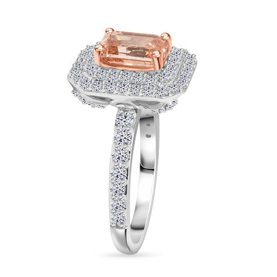 LUXURIANT DIAMOND - Lab Grown Rosa Diamant (VS), Lab Grown Diamant VS-EF Ring 585 Gold Bicolor (Größe 20.00) ca. 2.50 ct