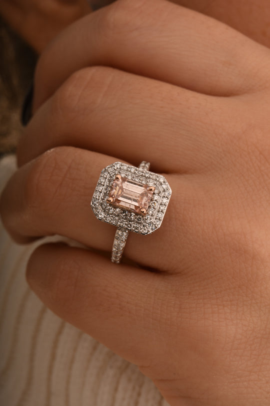 LUXURIANT DIAMOND - Lab Grown Rosa Diamant (VS), Lab Grown Diamant VS-EF Ring 585 Gold Bicolor (Größe 20.00) ca. 2.50 ct