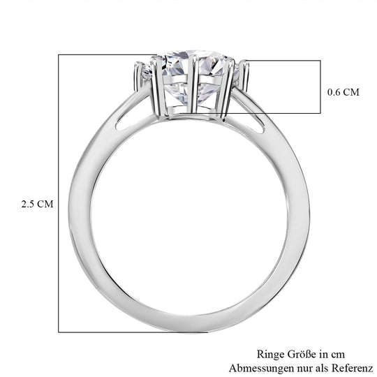 LUXURIANT DIAMOND - Lab Grown Diamant (Oktillion-schnitt) IGI zertifiziert VS-EF Ring 950 Platin (Größe 18.00) ca. 2.00 ct