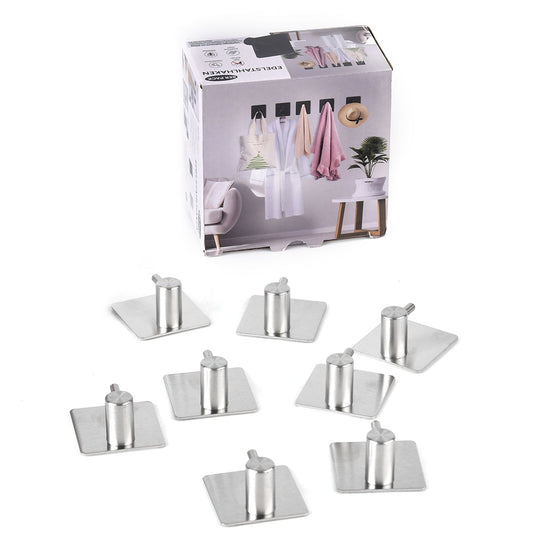8er Set Metallhaken-Schwarz aus Eisen, 316L Edelstahl , 4.5 cml; Schwarz