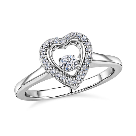 LUXURIANT DIAMOND - Lab Grown Diamant SI-GH Ring 925 Silber rhodiniert (Größe 19.00) ca. 0,25 ct
