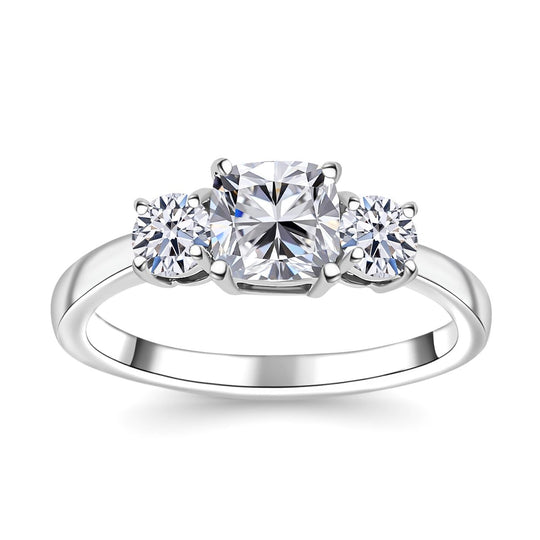 LUXURIANT DIAMOND Lab Grown Diamant VS-EF SGL zertifiziert Ring 950 Platin (Größe 21.00) ca. 1.50 ct