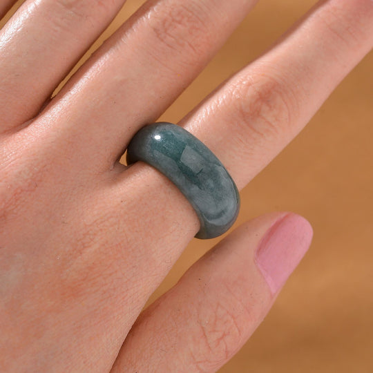 EXTREM SELTEN - Natürlicher Olmek Jadeit Ring (Größe 19.00) ca. 27.00 ct