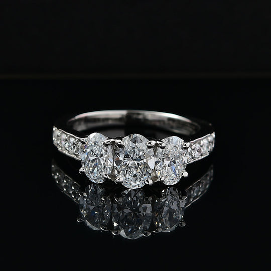 LUXURIANT DIAMOND - Lab Grown Diamant VS-EF SGL zertifiziert Ring 950 Platin (Größe 19.00) ca. 2.05 ct