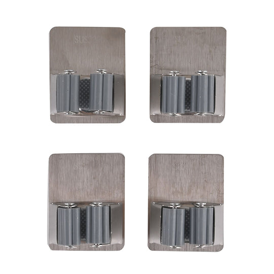 4 robuste Wandhaken aus Edelstahl mit selbstklebender Rückseite, ideal für Küche, Bad oder Büro. Tragkraft bis 3,5?kg, 6x6cm