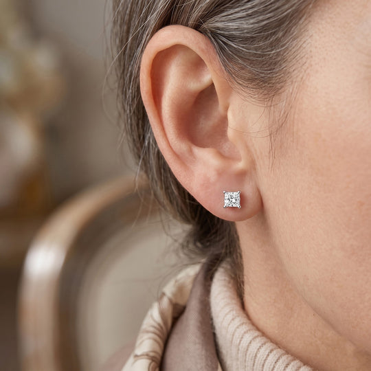 LUXURIANT SGL zertifizierte VS-EF Labor Diamant Solitär Ohrringe in 585 Weißgold - 1 ct.