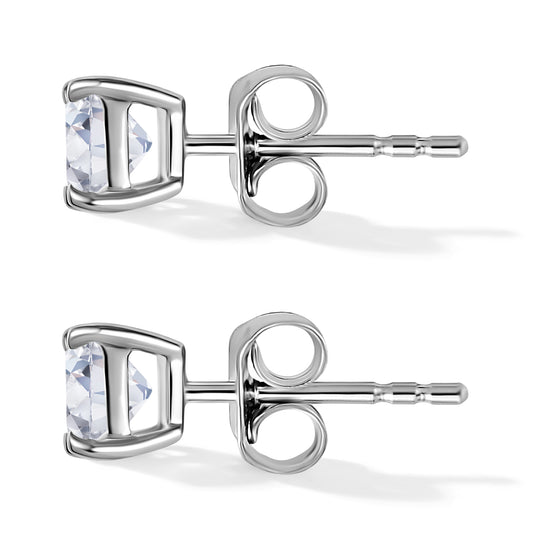 LUXURIANT SGL zertifizierte VS-EF Labor Diamant Solitär Ohrringe in 585 Weißgold - 1 ct.