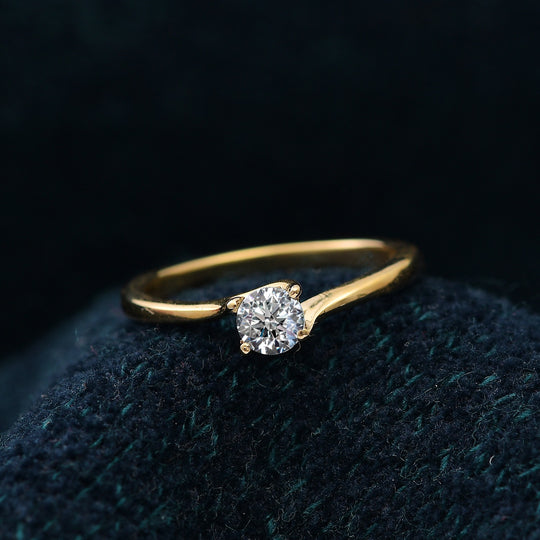 LUXURIANT SI-GH Labor Diamant Solitär Ring, 925 Silber rhodiniert - 0,33 ct.