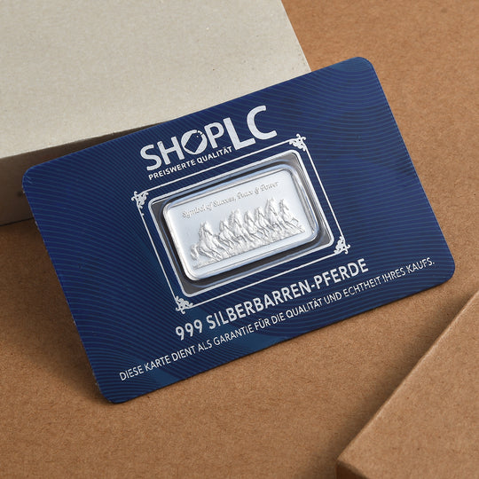 EXKLUSIVES GESCHENK - 999er Silber Silberbarren Pferd, 5,00g