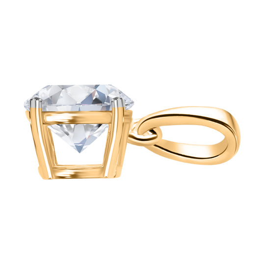LUXURIANT SGL zertifizierter SI-GH Labor Diamant Anhänger in 375 Gelbgold - 1 ct.
