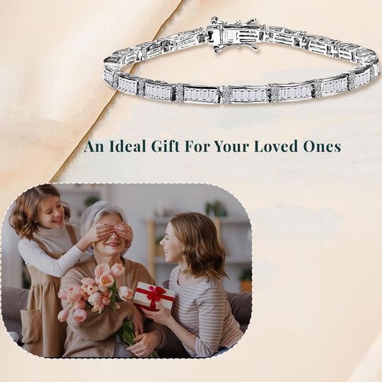LUXURIANT DIAMOND - Lab Grown Diamant SI-GH Armband ca. 18.5 cm 925 Silber Rhodiniert (10-15 Werktage Lieferzeit) ca. 4.00 ct