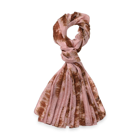 LA MAREY - 100% Maulbeeren-Seidenschal, Chiffon, 110x180 cm, Gelb und Orange