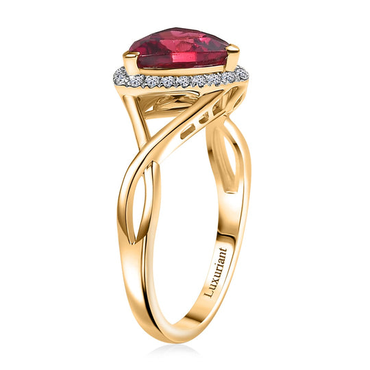 AAA Lab Grown Bixbit, Lab Grown Diamant AGI zertifiziert Ring 417 Gold (Größe 20.00) ca. 3.50 ct