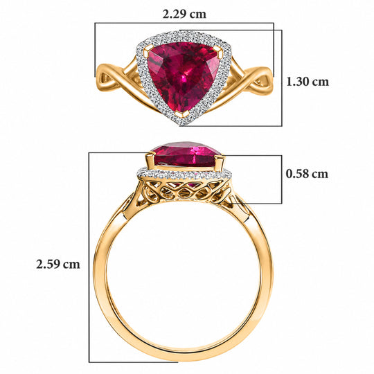 AAA Lab Grown Bixbit, Lab Grown Diamant AGI zertifiziert Ring 417 Gold (Größe 20.00) (10-15 Werktage Lieferzeit) ca. 3.50 ct