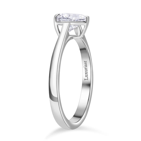 LUXURIANT DIAMOND - Lab Grown Diamant VS-EF SGL zertifiziert Ring, 950 Platin (Größe 20.00) ca. 1.00 ct