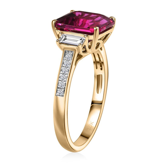 LUXURIANT DIAMOND - AAA Lab Grown Bixbit, Lab Grown Diamant AGI zertifiziert und geprüft Ring 417 Gold (Größe 19.00) ca. 4.59 ct