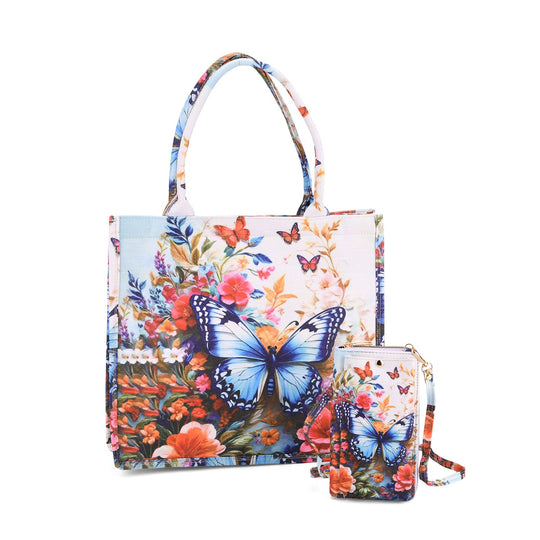 2-teiliges Taschenset - Shopper und Handytasche, ca. 40 x 12 x 35 cm (Shopper), ca. 20 x 11 x 2 cm (Handytasche), Leopardmotiv
