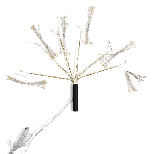 4er-Set Solar-Gartenlichter mit 32 LED-Bienen, schwingend im Wind, 8 Leuchtmodi und Lichtsensor, 70 cm, Warmweiß