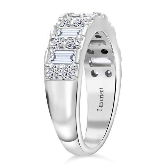 LUXURIANT DIAMOND - Lab Grown Diamant VS-EF SGL zertifiziert Ring 925 Silber platiniert (Größe 21.00) ca. 1.00 ct