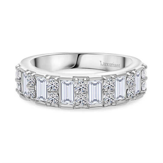 LUXURIANT DIAMOND - Lab Grown Diamant VS-EF SGL zertifiziert Ring 925 Silber platiniert (Größe 21.00) ca. 1.00 ct