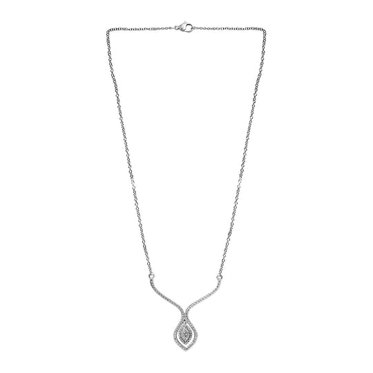 Natürliche Champagner Diamant Halskette, ca. 45 cm Edelstahl