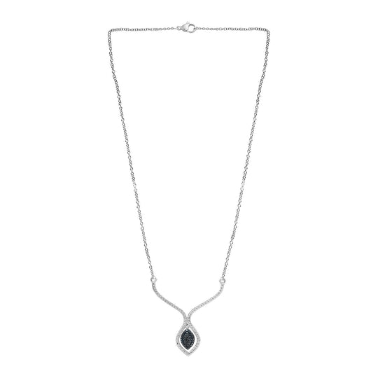 Blauer Diamant Halskette ca. 45 cm Edelstahl
