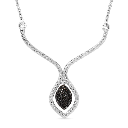 Natürliche Champagner Diamant Halskette, ca. 45 cm Edelstahl