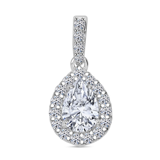 LUXURIANT DIAMOND -Lab Grown Diamant VS-EF SGL zertifiziert Anhänger 925 Silber platiniert ca. 1.00 ct