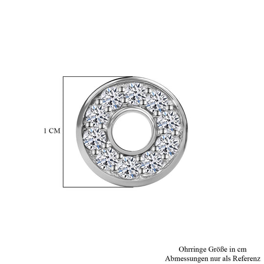 LUXURIANT DIAMOND - Lab Grown Diamant SI-GH Ohrringe 925 Silber platiniert ca. 0.50 ct