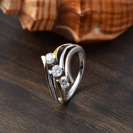 LUXURIANT DIAMOND - Lab Grown Diamant SI-GH Ring 925 Silber (Größe 21.00) ca. 0.75 ct