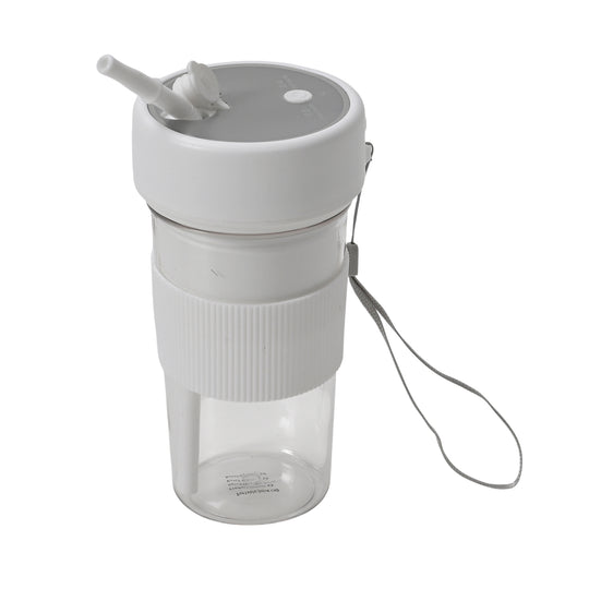 Tragbarer Entsafter mit Deckel und Trinkhalm, 350 ml, mit Edelstahlklinge und USB-Aufladung, 174x88 mm, Wiederaufladbar, Rosa