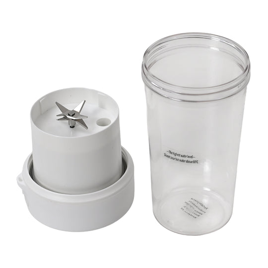 Tragbarer Entsafter mit Deckel und Trinkhalm, 350 ml, mit Edelstahlklinge und USB-Aufladung, 174x88 mm, Wiederaufladbar, Rosa