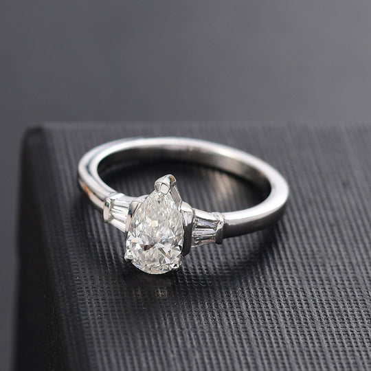 LUXURIANT DIAMOND - Lab Grown Diamant VS-EF IGI zertifiziert Ring 925 Silber rhodiniert (Größe 21.00) ca. 1.25 ct