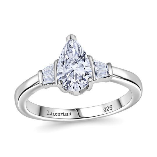 LUXURIANT DIAMOND - Lab Grown Diamant VS-EF IGI zertifiziert Ring 925 Silber rhodiniert (Größe 21.00) ca. 1.25 ct
