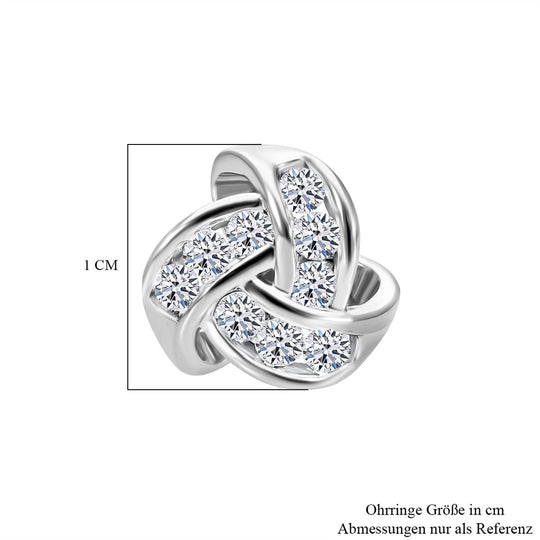 LUXURIANT DIAMOND - Lab Grown Diamant SI-GH Ohrringe 925 Silber platiniert ca. 0.50 ct