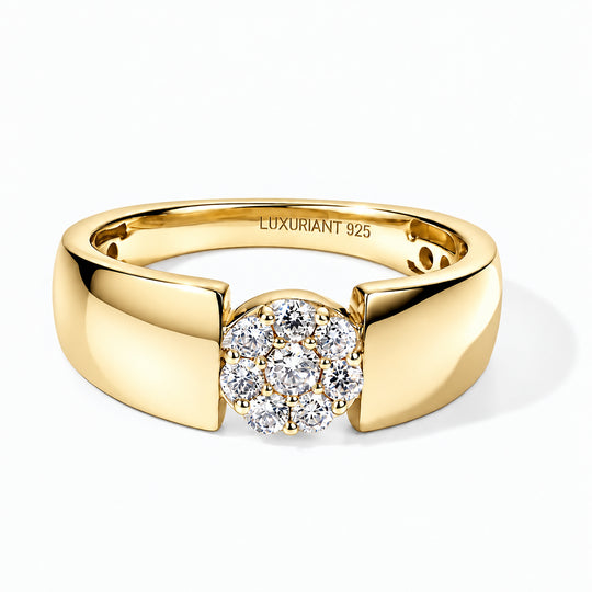 LUXURIANT 0,25 ct. SI-GH Labor Diamant Ring, 925 Silber Roségold Vermeil