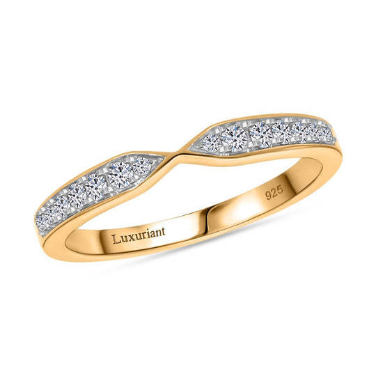 LUXURIANT DIAMOND -Lab Grown Diamant VS-EF Ring 925 Silber Gelbgold Vermeil ca. 0.25 ct