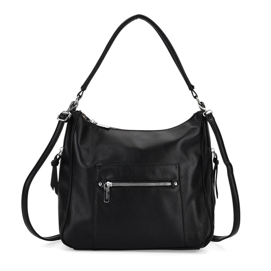 Crossbody-Tasche mit mehreren Reißverschlusstaschen, 31x13x28 cm, Blau