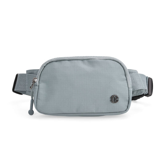 Nylon-Gürteltasche mit Hauptfach und Innentasche, verstellbarer Hüftgurt und Schnellverschluss, 19x12x6 cm, Schwarz